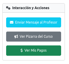 Tarjeta de Interacción y Acciones.