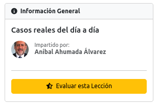 Botón para evaluar la lección.